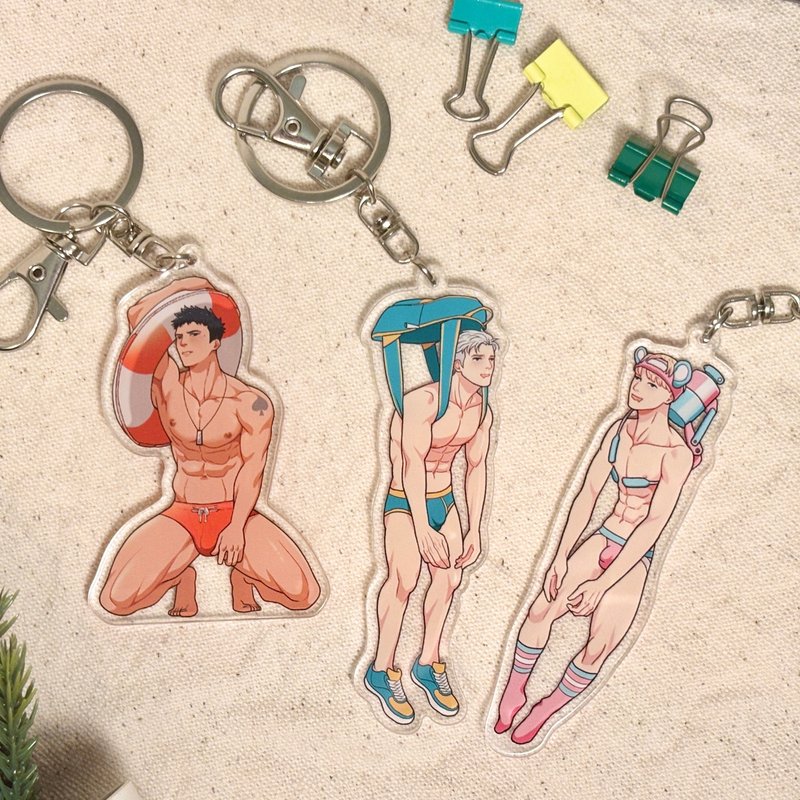 男孩压克力钥匙圈 - 钥匙链/钥匙包 - 压克力 