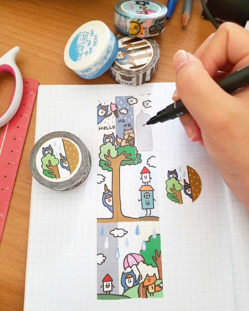 Ning's纸胶带-对话框(直) - 纸胶带 - 纸 