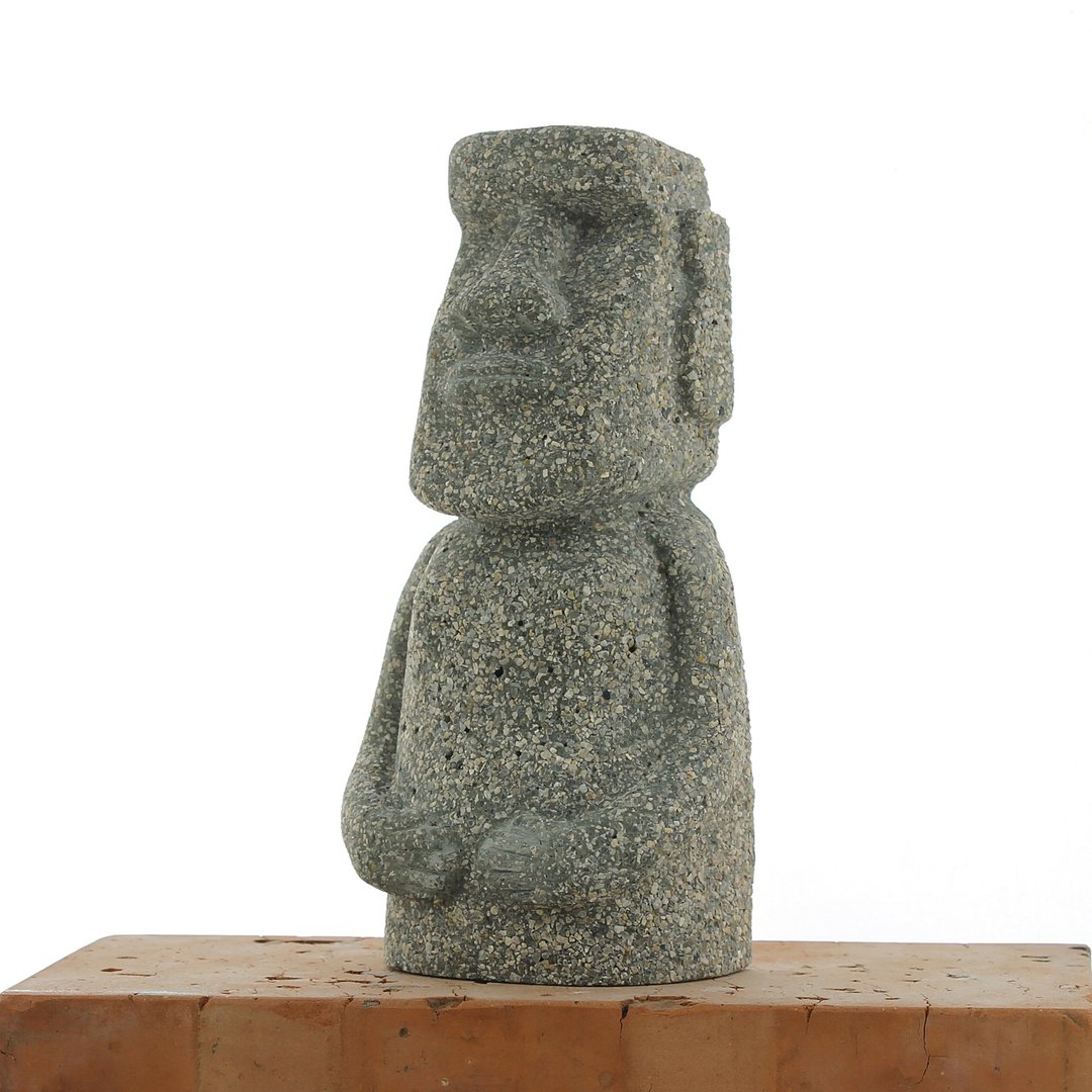 水泥摩艾 Moai－全身摩艾 风化质感 粗犷摩艾 - 玩偶/公仔 - 水泥 灰色