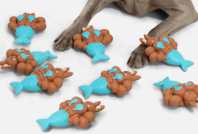 【乳胶发声】耐咬神器/陪伴宠物玩偶/兔子组合 - 玩具 - 乳胶 多色