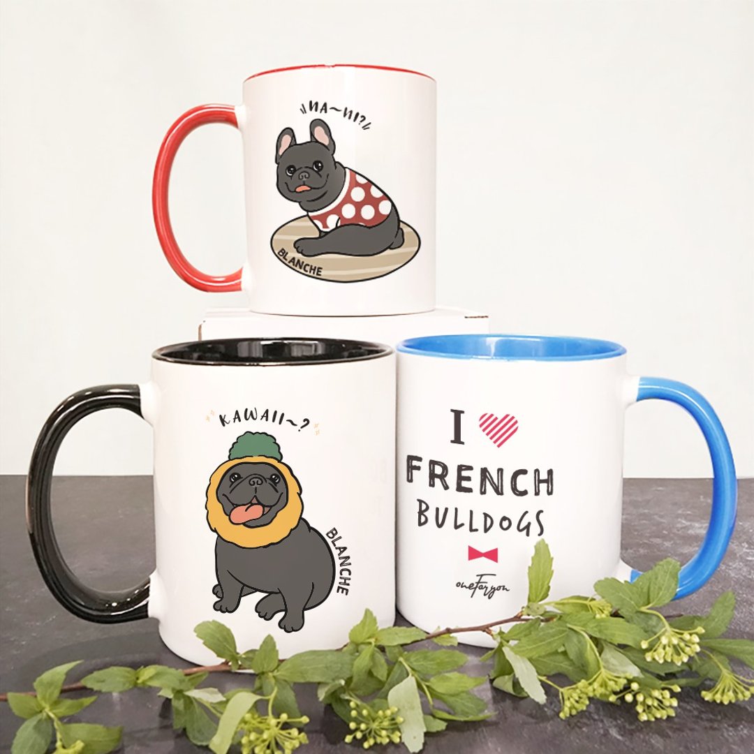 [可刻名字] I LOVE Freble Brindle 马克杯 - 咖啡杯/马克杯 - 陶 白色