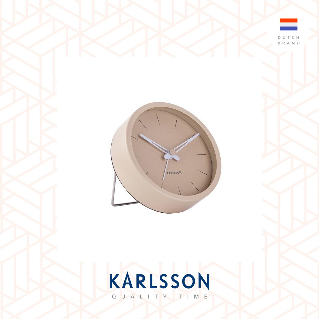 荷兰Karlsson, Alarm clock Lure sand brown, Boxtel & Buijs - 时钟/闹钟 - 其他金属 咖啡色