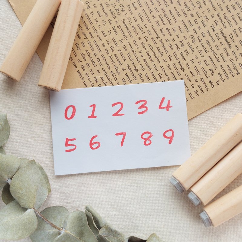 0~9 数字章 | 手帐万用印章 - 印章/印台 - 其他材质 咖啡色