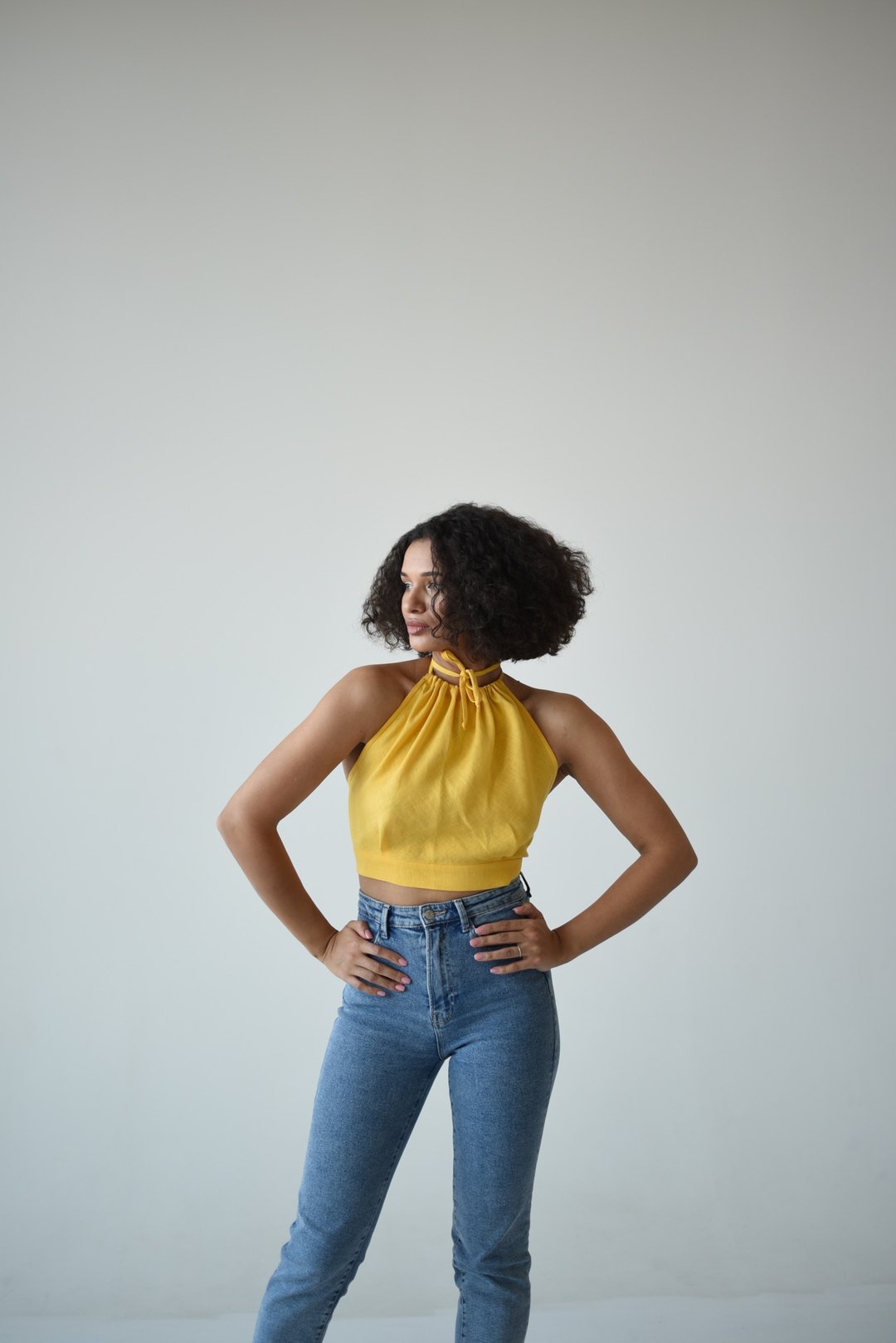 Linen top / stylish linen top / halter women top - 女装上衣 - 亚麻 