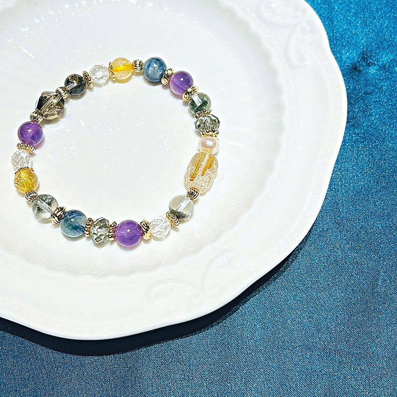 carina accessories 开运 水晶 手链 生命灵数  钛金貔貅 - 手链/手环 - 水晶 金色