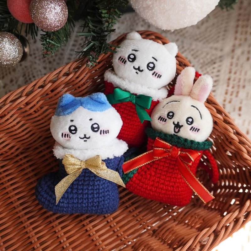 圣诞礼袜系列 | 娃衣 吉伊卡哇 ちいかわ Chiikawa 扭蛋娃适用 - 玩偶/公仔 - 棉．麻 红色