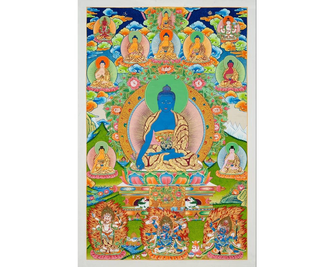 幸福的药师佛唐卡  灵性疗愈 - 墙贴/壁贴 - 其他材质 多色