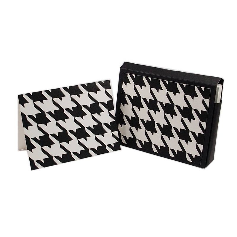 盒卡-千鸟格纹10入 【Hallmark-卡片 多用途】 - 卡片/明信片 - 纸 黑色