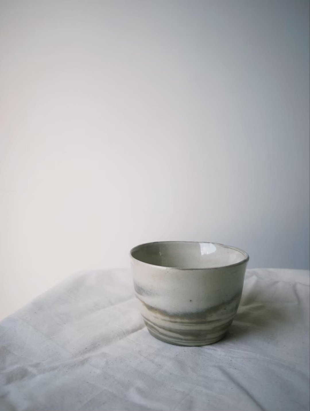浅绿绞胎茶杯 - 茶具/茶杯 - 陶 绿色