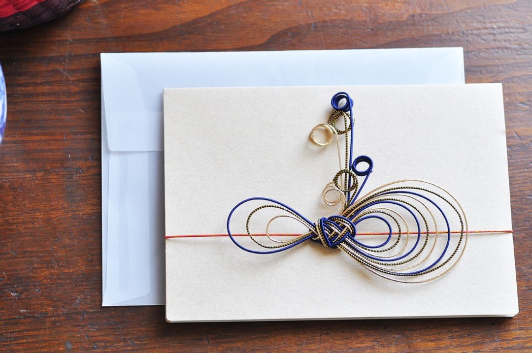 Greeting card - Ribbon - 4 - 卡片/明信片 - 纸 卡其色