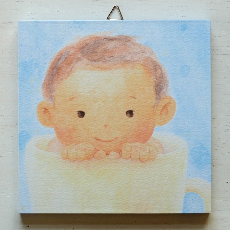 アートパネル No.26/スープカップぼうや - 海报/装饰画/版画 - 纸 多色