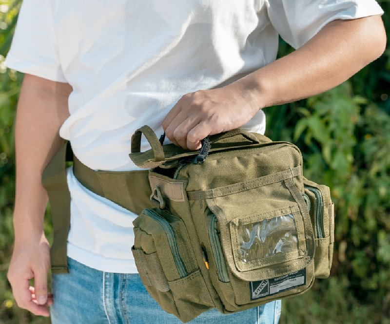 J-TECH│专业摄影腰包 胸挂 侧背包│防泼水 耐磨损 100%尼龙 MIT - 相机包/相机袋 - 尼龙 绿色