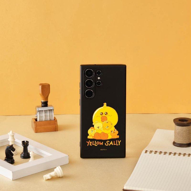 LINE FRIENDS黄色莎莉-拥抱伙伴们纯色硅胶SAMSUNG手机壳 - 手机壳/手机套 - 硅胶 多色