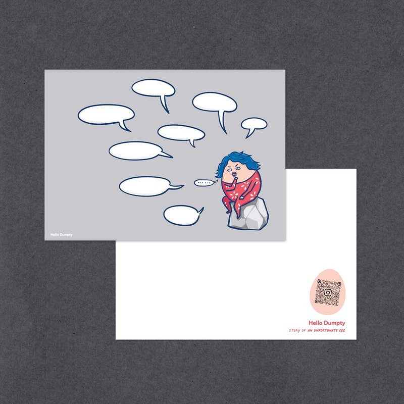 名信片 - 思想家 - 卡片/明信片 - 纸 灰色