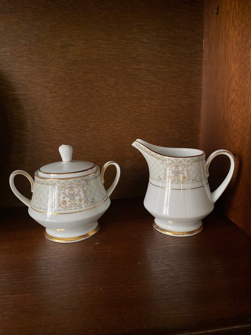 精致糖罐奶盅组日本制 - 茶具/茶杯 - 瓷 白色