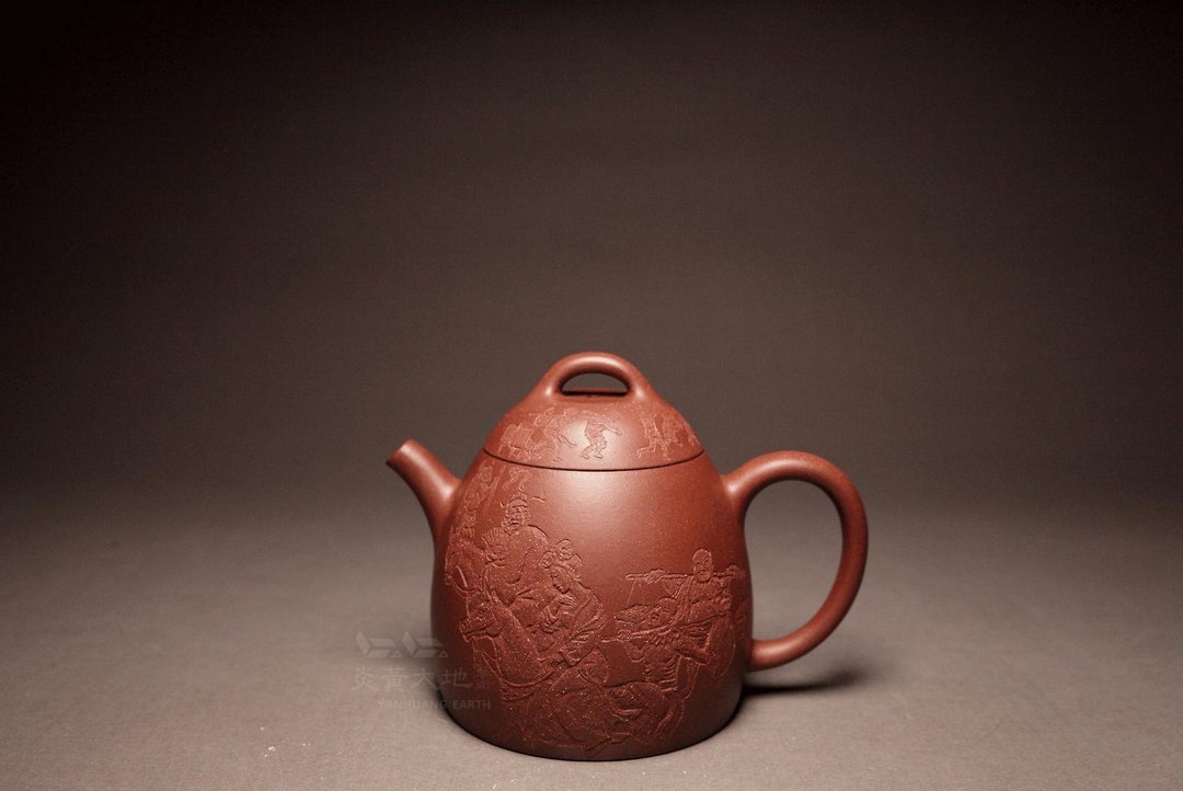 【锺馗嫁妹】程刚&柯沁钰 两位名师联袂共创 文革底槽清 250cc - 茶具/茶杯 - 陶 咖啡色