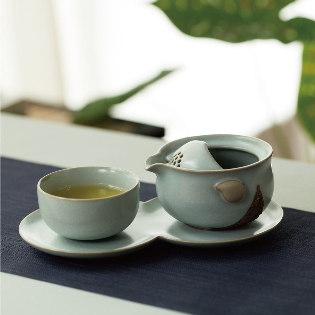 【陆宝LOHAS】汝窑 情谊茶礼  旅行茶器 优雅品茗时光 - 茶具/茶杯 - 陶 
