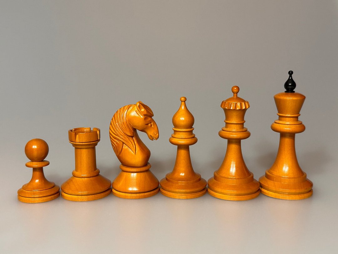 苏联/俄罗斯西洋棋套装 1927 年至 1933 年（复制品） - 桌游/玩具 - 木头 黑色