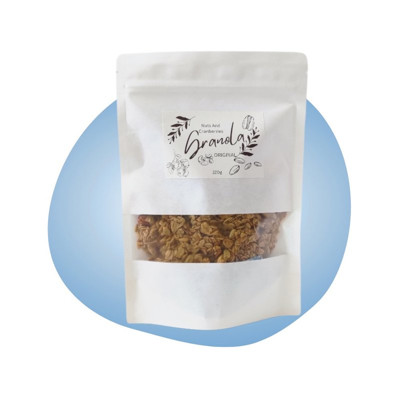 零罪恶感点心|蔓越莓玉米|燕麦脆片|低糖|素食|Granola|奶克早餐 - 谷物麦片 - 纸 紫色