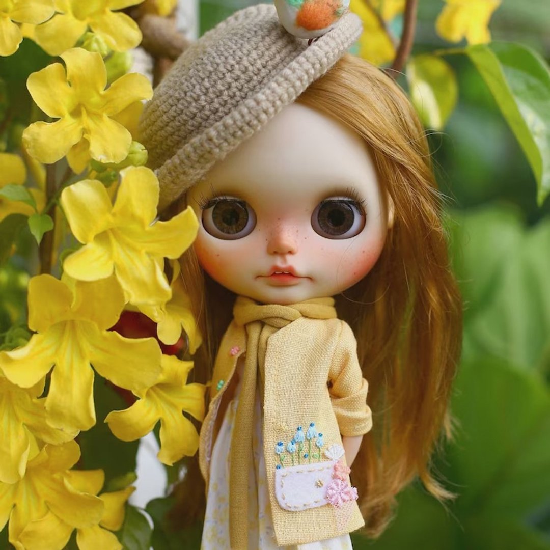 Farmer girl set* / Set of 2 Pcs / Doll clothes for Neo Blythe , Pullip ,Licca do - 其他 - 棉 