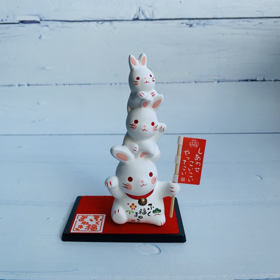 锦彩招福兔-小 - 摆饰 - 陶 