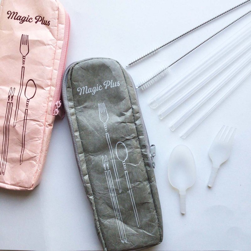 【美吉吸管 x 21.5cm】转转头吸管叉匙组 - 环保吸管 - 其他材质 多色