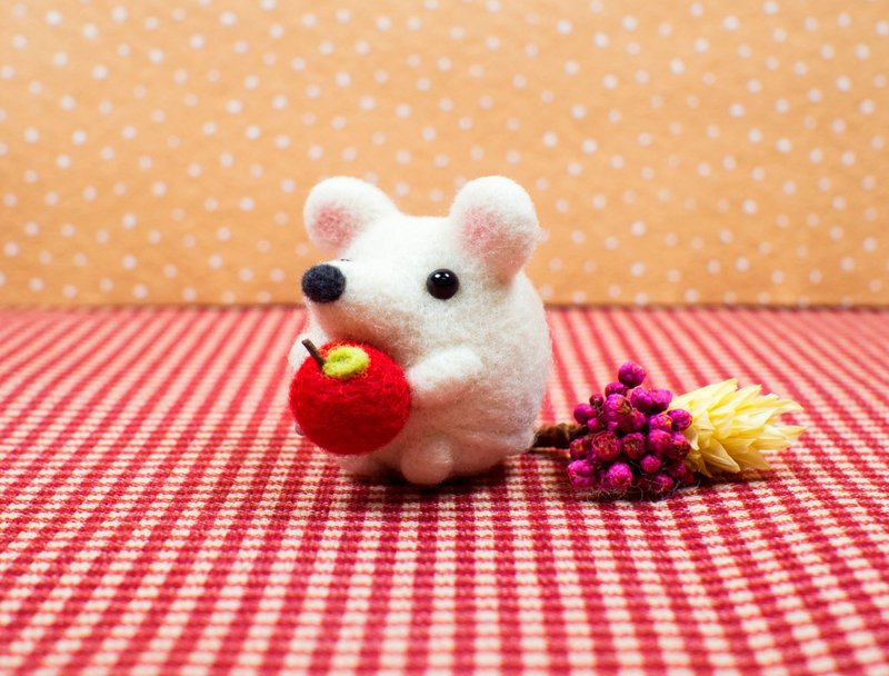 羊毛毡体验课【期间限定】财"圆"滚滚小老鼠 - 编织/羊毛毡/布艺 - 羊毛 