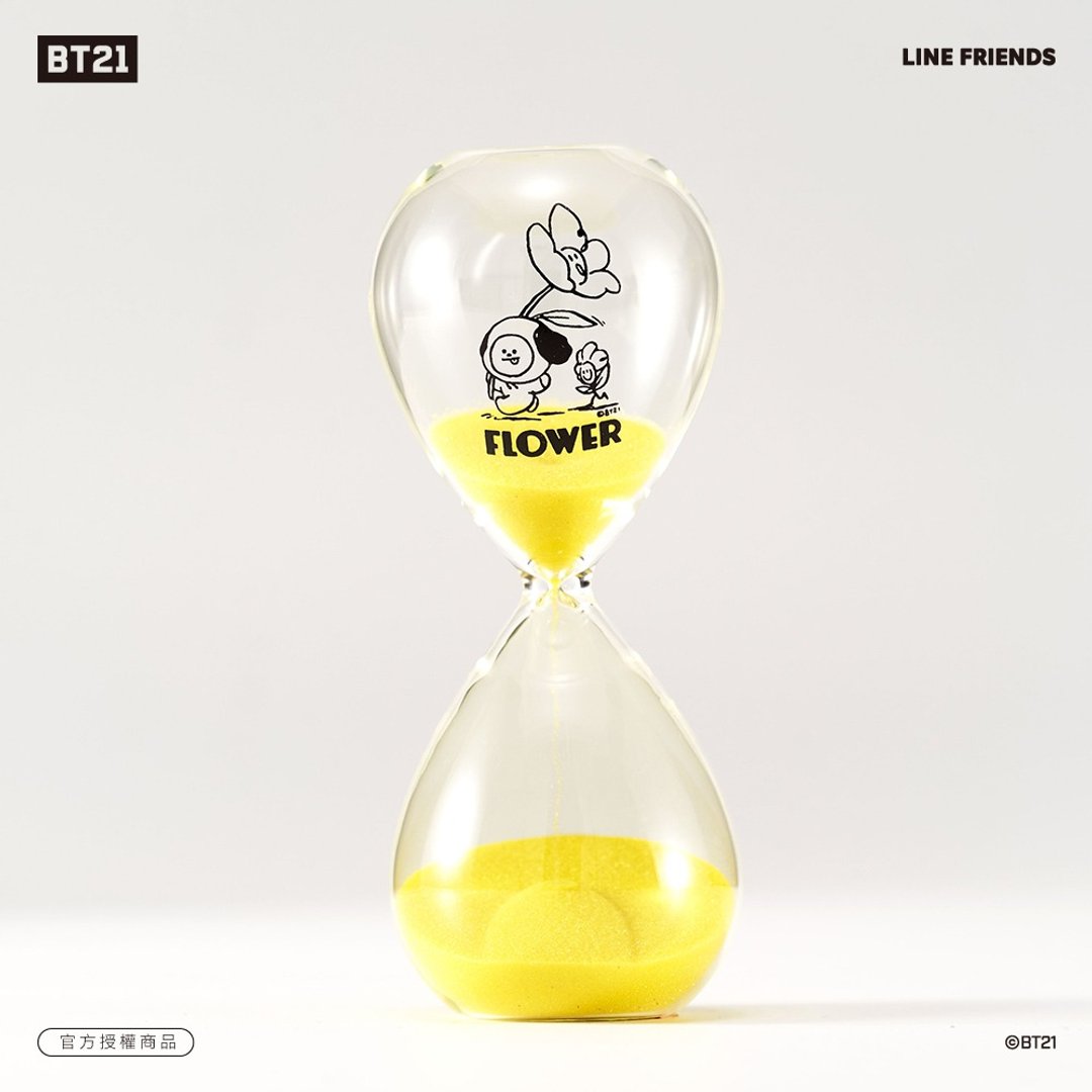 BT21 花漾10分钟沙漏计时器 – CHIMMY款 (黄色) - 摆饰 - 玻璃 黄色