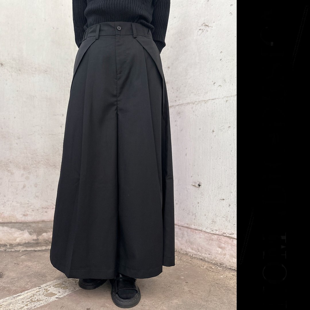 折翼飞行九分裤/男女同款 - 中性裤装 - 其他人造纤维 黑色