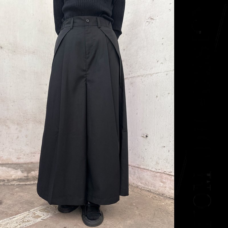 折翼飞行九分裤/男女同款 - 中性裤装 - 其他人造纤维 黑色