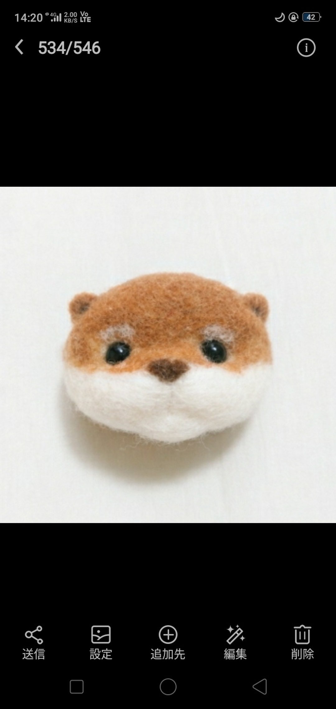 水獭君胸针 徽章 羊毛毡 海边 河边 手作 疗愈 配饰 羊毛毡 needle felted Otter 水獭 日本 - 胸针 - 羊毛 咖啡色