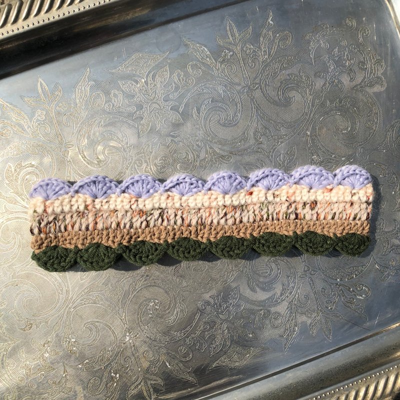 线构配色志・手工编织发带 - 发带/发箍 - 其他人造纤维 多色
