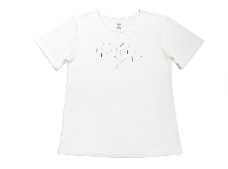 夜空 有机棉短袖T(白色) Organic Cotton - 男装上衣/T 恤 - 棉．麻 白色