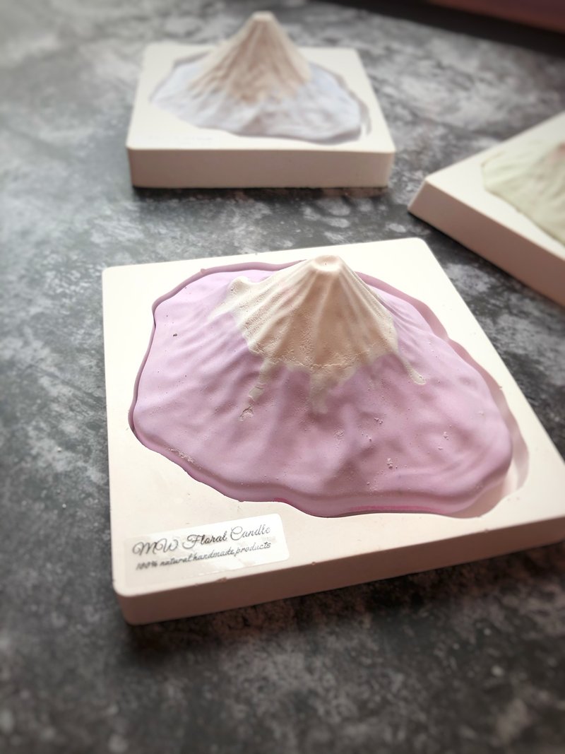 富士山扩香石摆饰附上2ML香氛或防疫精油5ml - 摆饰 - 精油 粉红色