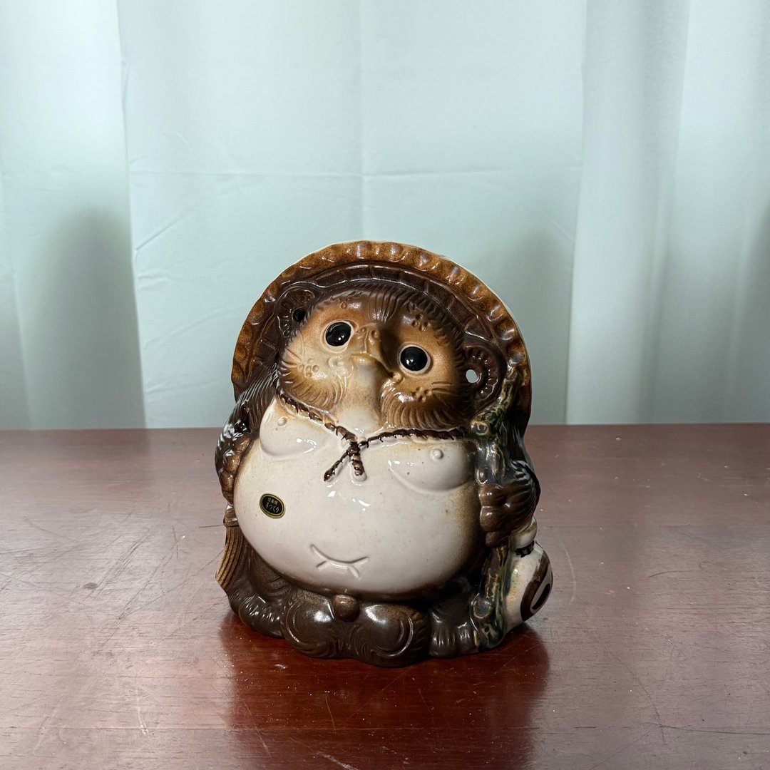 日本信乐烧狸猫蚊香座皿 - 防蚊用品 - 陶 多色