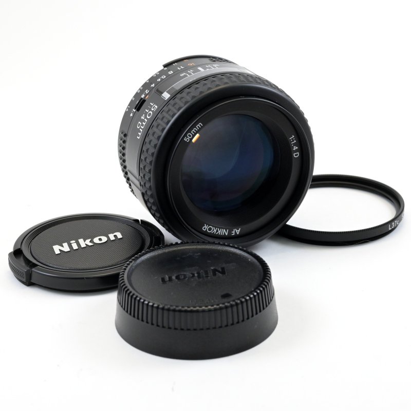 日本直邮 尼康 NIKON AF 尼克尔 50mm F1.4D 标准镜头 适用于尼康 AF - 相机 - 其他金属 黑色