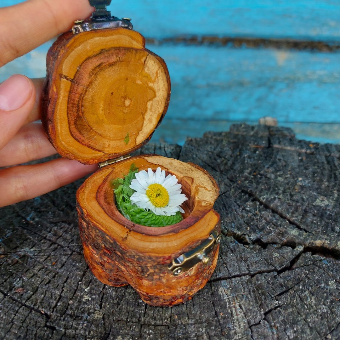 Mini wood box/casket for jewelry - 其他 - 木头 咖啡色