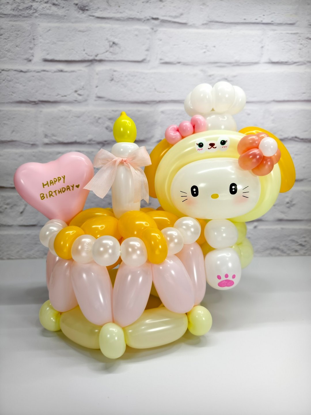 •。气球蛋糕 •。饼饼 Kitty 蛋糕造型 生日 庆祝 礼物 CookieAnn - 其他 - 乳胶 
