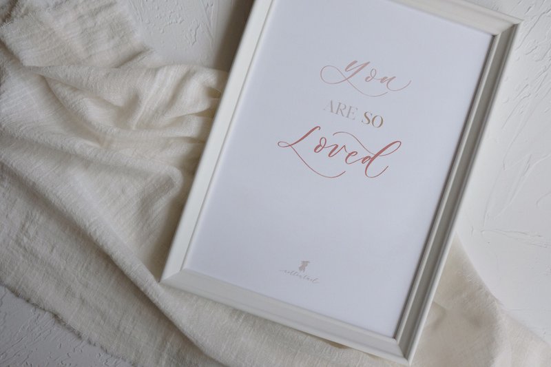 cottontail // You are so loved // 西洋英文书法 印刷画 - 海报/装饰画/版画 - 纸 卡其色