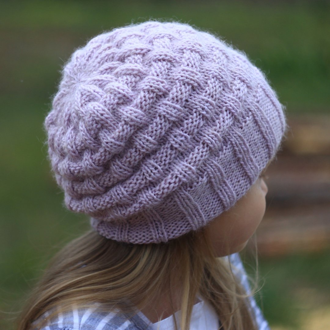 KNITTING PATTERN Hat The Aster Slouchy (Toddler, Child and Adult sizes) - 编织/刺绣/羊毛毡/裁缝 - 其他材质 粉红色