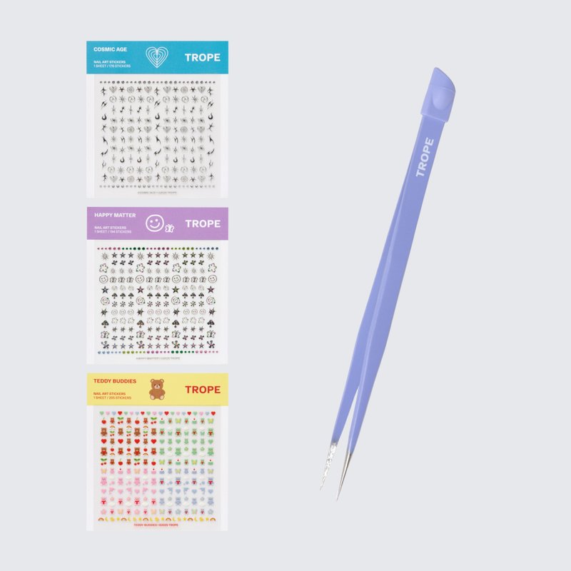 TROPE 三款美甲贴纸 + 镊子夹 • 超值组 - 其他 - 其他材质 