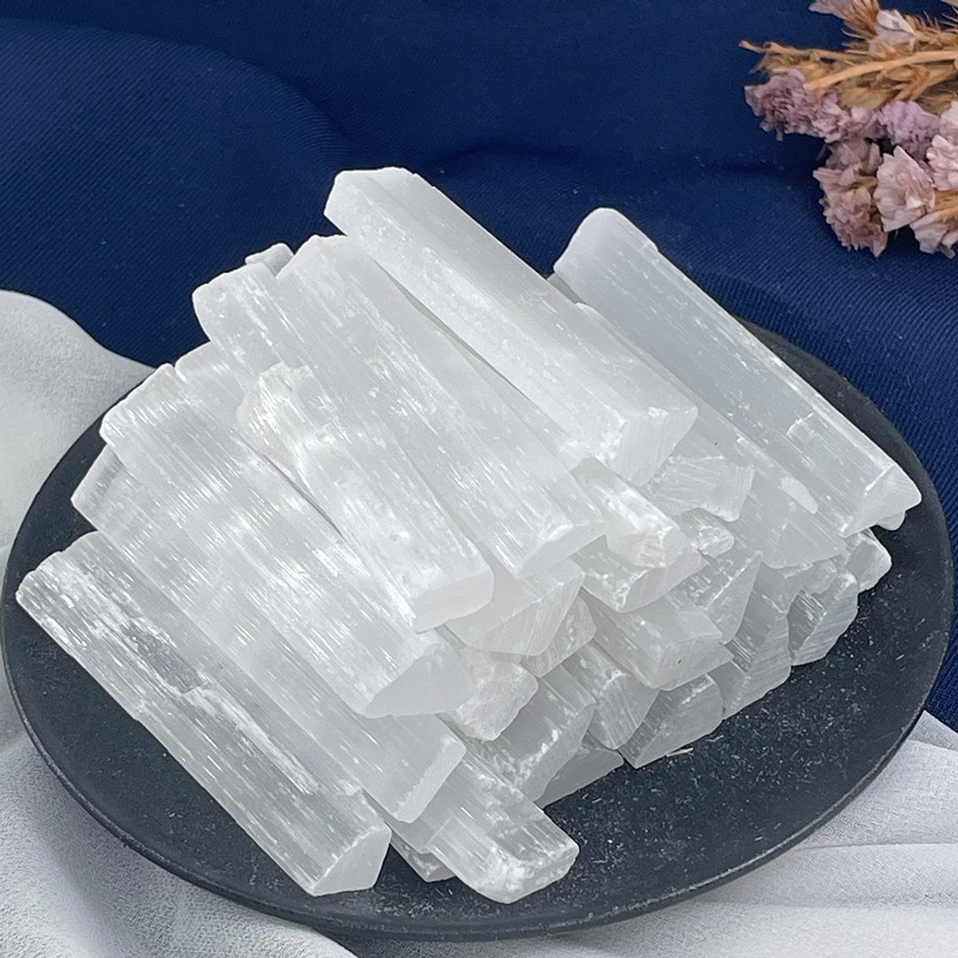 【MU工坊】白水晶石膏条扩香石/水晶扩香灯/碎石/室内香薰/净化小 - 香薰/精油/线香 - 其他材质 