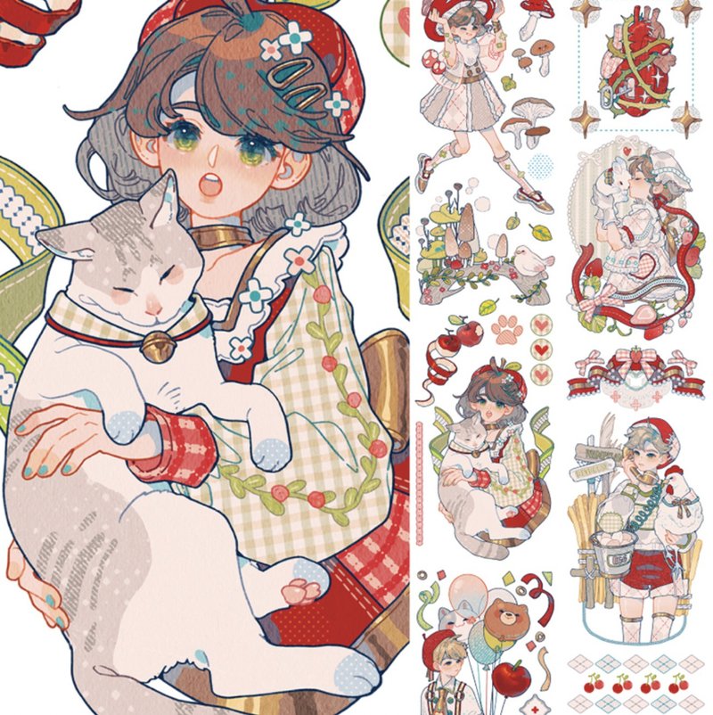 猩紅果實 PET 和纸胶带 - 纸胶带 - 纸 红色