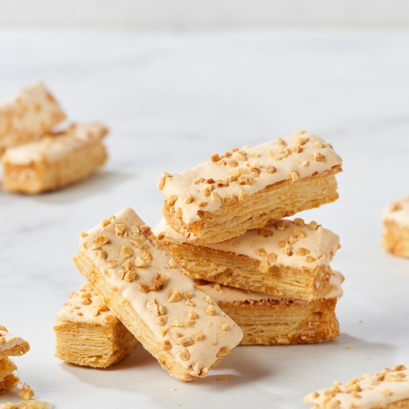 【饼干学院】杏仁千层酥190g Almond Pastry (裸饼入夹链袋) - 零食/点心 - 新鲜食材 橘色
