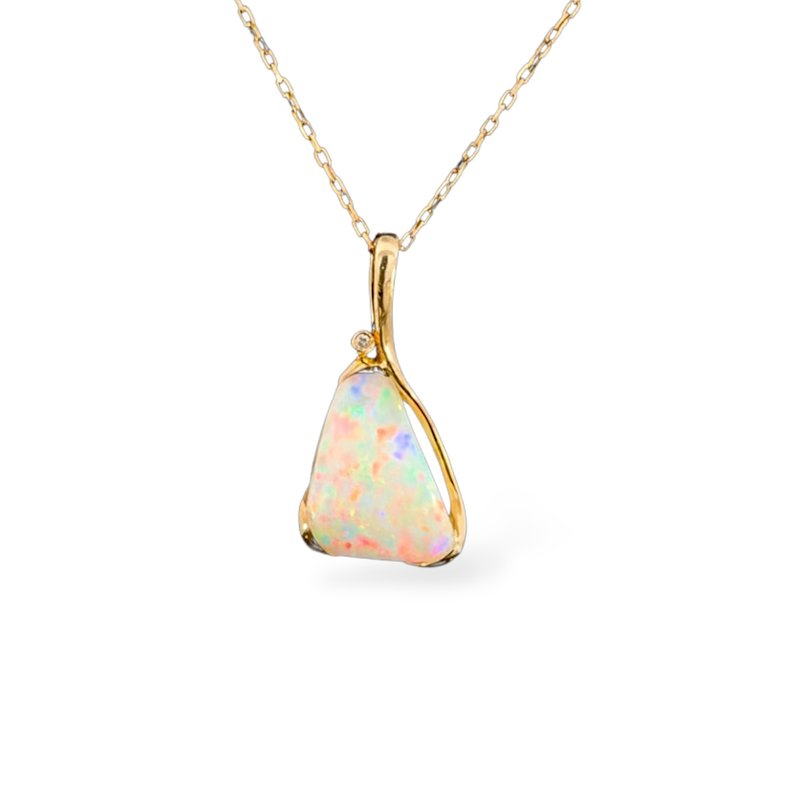 ONE AND ONLY ∣ 顶级 AU750 黄金 澳洲天然蛋白石吊坠 (不含链) - 项链 - 宝石 