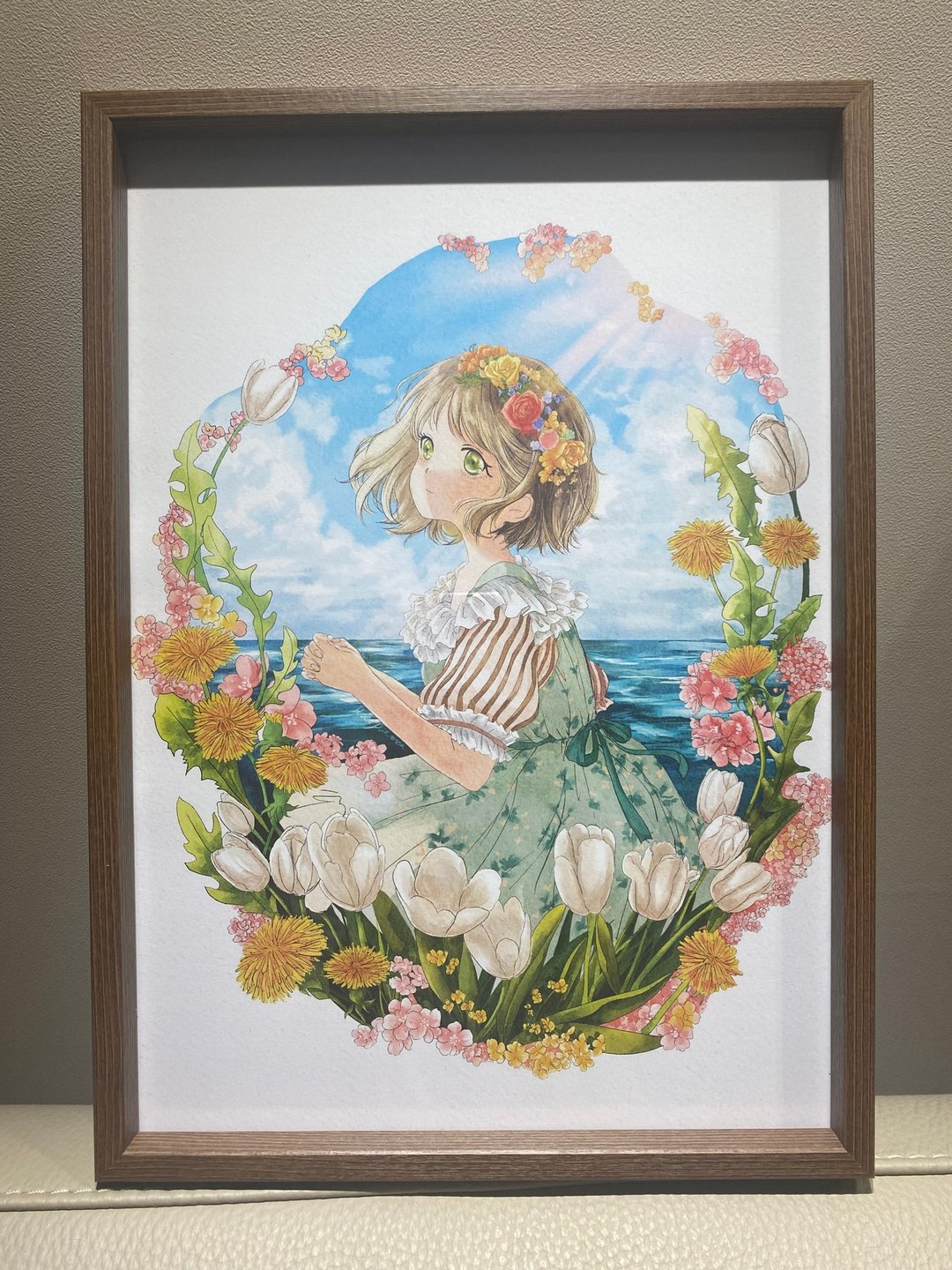 白色郁金香女孩 A3 海报 - 海报/装饰画/版画 - 纸 