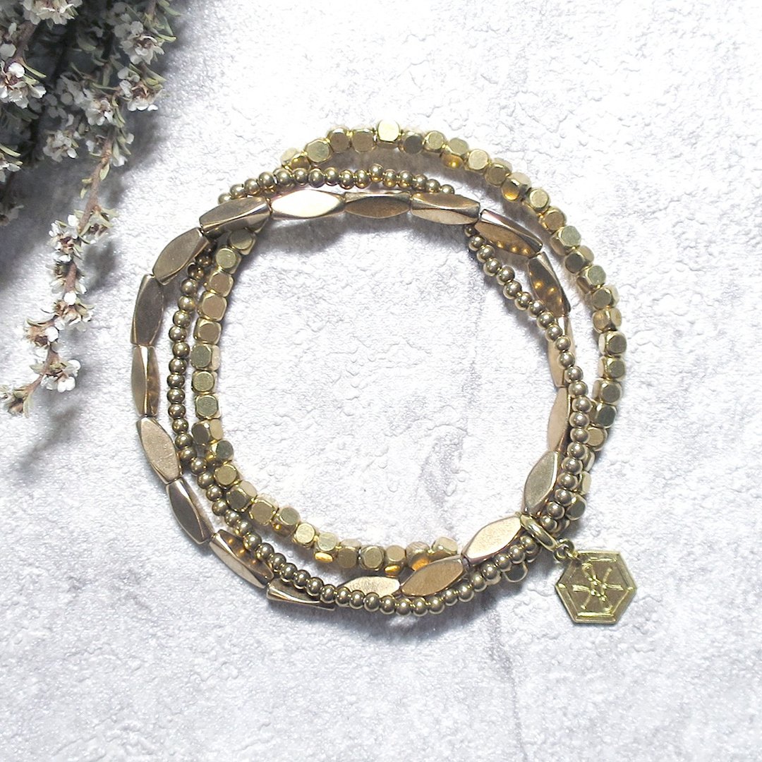 VIIART。变幻II。黄铜手环INS风百搭基础款可拆卸VINTAGE - 手链/手环 - 其他金属 金色