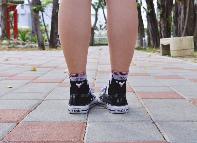 Taiwanimal 湾A麻吉_汪汪·来_平口袜 - 袜子 - 棉．麻 多色