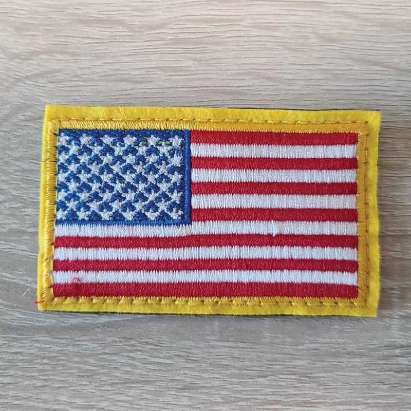 战术徽章(美国国旗款) - 衣/帽 - 绣线 多色