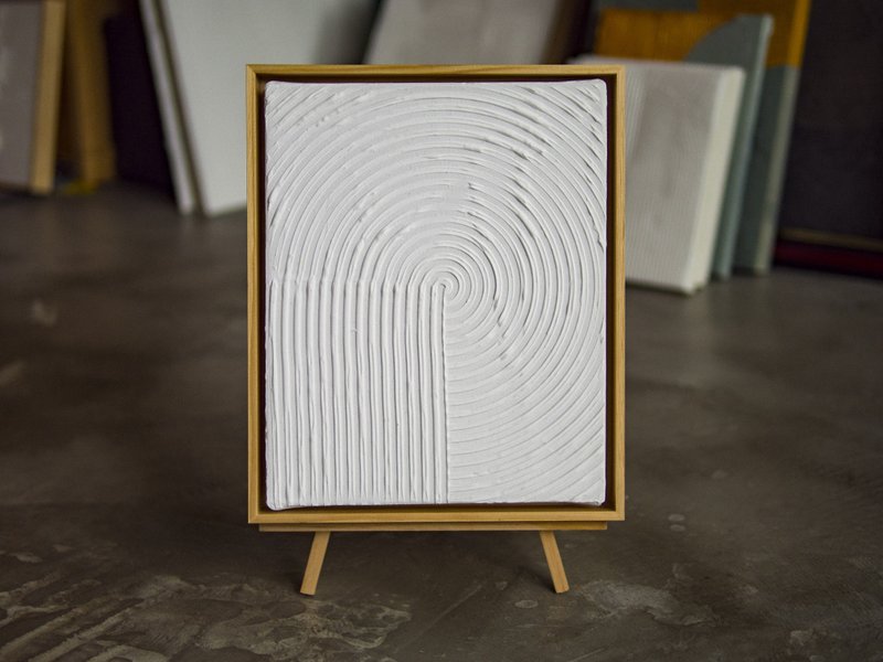 极简石膏画【 P + 框 】小 / 库存 / 纯手工 - 海报/装饰画/版画 - 其他材质 